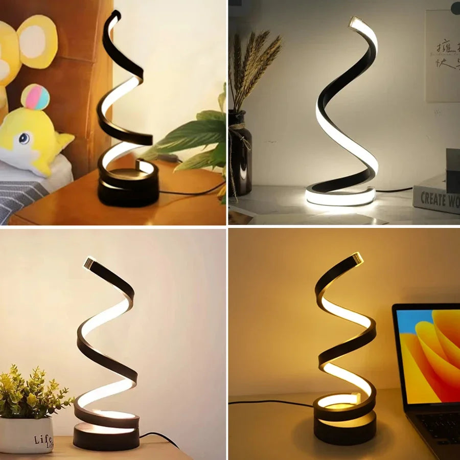 LED night lamp, spiral, dimmable, bedroom decoration