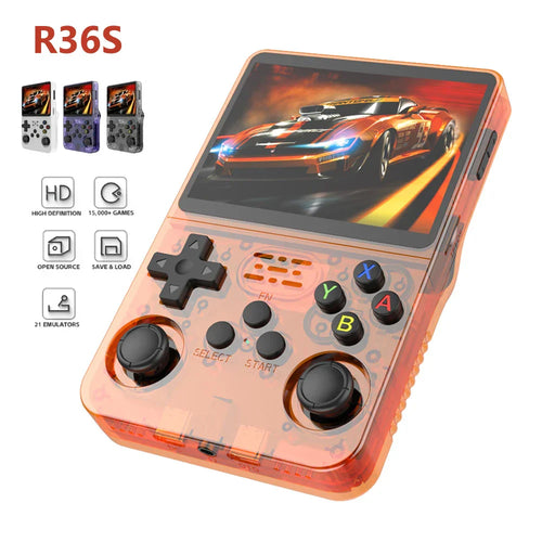 R36S Retro Console, 3.5 inch, Linux, 64GB/128GB Games, Gift