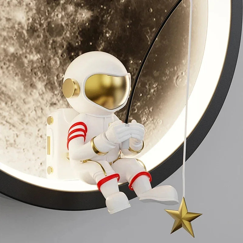 Astronaut LED moon lamp, children's room decoration