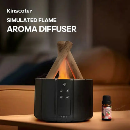 LED Aroma Diffuser with Flame Effect