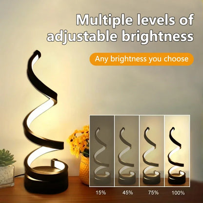 LED night lamp, spiral, dimmable, bedroom decoration