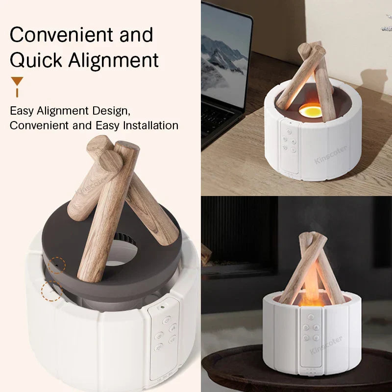 LED Aroma Diffuser with Flame Effect