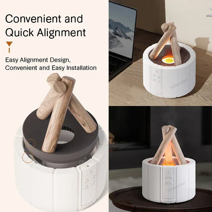 LED Aroma Diffuser with Flame Effect