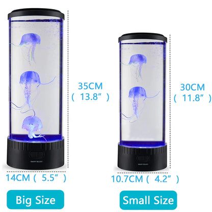 Color-changing LED jellyfish lamp with remote control